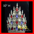 Newest large princess hair accessories wedding pageant crowns with full crystal